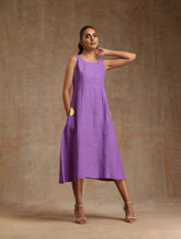 Lavender linen dress